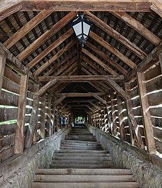   Covered staircase in Sighişoara, Romania