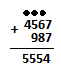 Writing addition in column Writing addition in column