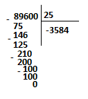 -89600/25=-3584 -89600/25=-3584