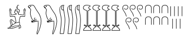 Big number in ancient Egyptian hieroglyphs. The inscription reads 1 234 567. Big number in ancient Egyptian hieroglyphs. The inscription reads 1 234 567.