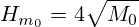 H_{m_0}=4\sqrt{M_0}
