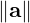 \|\mathbf {a} \|\ 