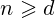 n\geqslant d