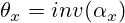 \theta_x=inv(\alpha_x)