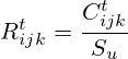 R^t_{ijk}=\frac{C^t_{ijk}}{S_u}