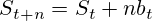 S_{t+n}=S_t + nb_t