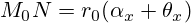 M_0N=r_0(\alpha_x+\theta_x)