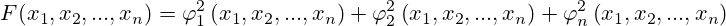 F(x_1, x_2, ..., x_n)=\varphi_1^2 \left(x_1, x_2, ..., x_n\right)+\varphi_2^2 \left(x_1, x_2, ..., x_n\right)+\varphi_n^2 \left(x_1, x_2, ..., x_n\right)