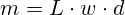 m = L \cdot w \cdot d