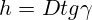 h = D tg \gamma