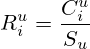 R^u_i=\frac{C^u_i}{S_u}