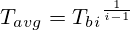 T_{avg} = {T_b_i}^{\frac{1}{i-1}}