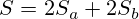 S=2S_a+2S_b
