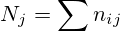 N_j=\sum n_i_j