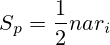 S_p=\frac{1}{2}nar_i