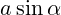 a \sin \alpha