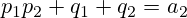 p_1p_2+q_1+q_2=a_2