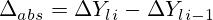\Delta_{abs}=\Delta Y_l_i - \Delta Y_l_{i-1}